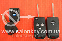Ключ викидний Ford transit 3 кнопки, для переділки зі звичайного ключа Лезо FO21 Різновид No1