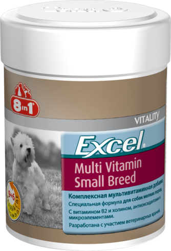 Мультивітамінний комплекс 8in1 для собак дрібних порід Excel Multi Vitamin Small Breed таблетки 70 шт.