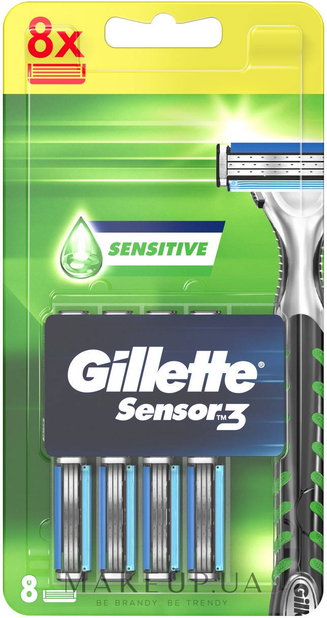

8 шт. змінні леза Gillette Sensor 3 Sensitive