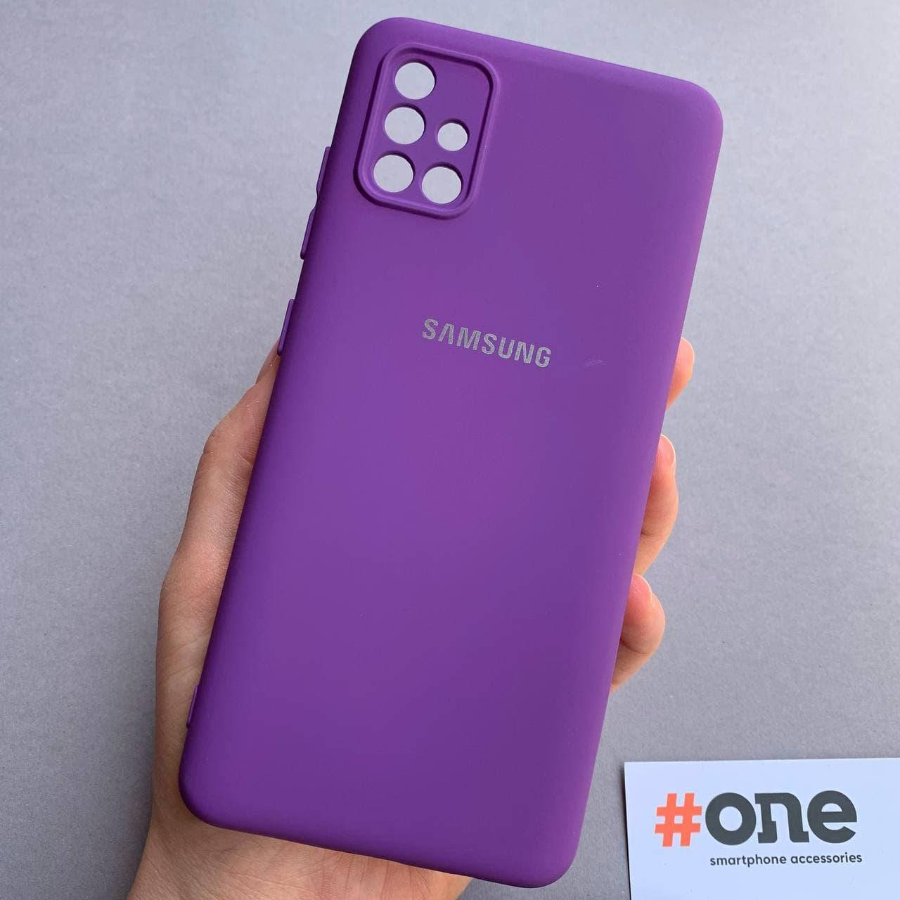 

Чехол для Samsung Galaxy A51 с микрофиброй с защитой для камеры чехол на телефон самсунг а51 фиолетовый CMR
