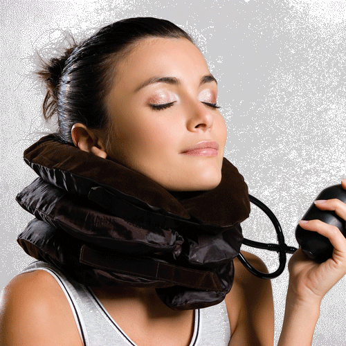 

Надувной Ортопедический Воротник для Шеи с Системой Пневматического Вытяжения