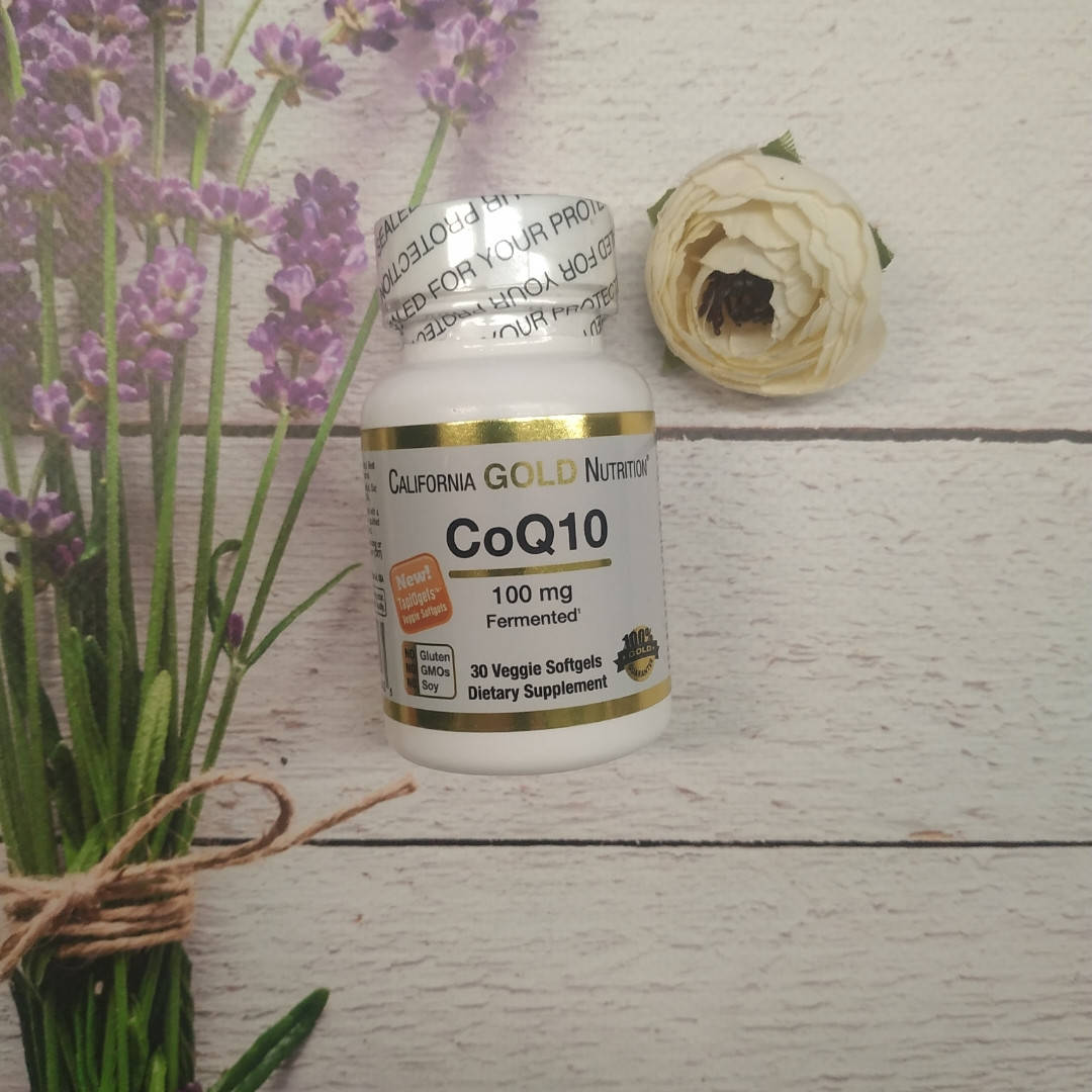 

California Gold Nutrition CoQ10 30 veg caps 100 mg, коэнзим Q10 30 вег софтгелей 100 мг