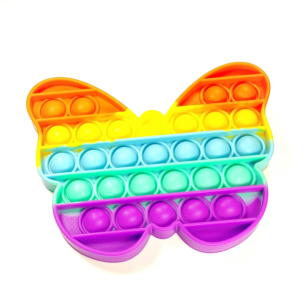 

Игрушка антистресс для детей Pop-It бабочка радужная