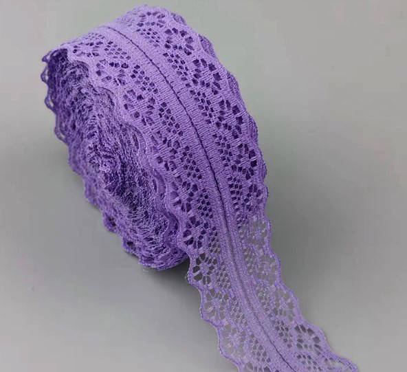 

Кружево сетка 3см ширина, 10 метров "Ника", Фиолетовое кружево, Фиолетовый