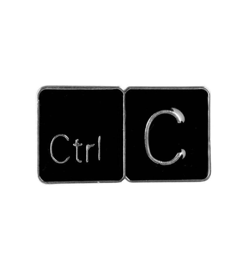

"Клавиши Ктрл+Ц / Ctrl+C" значок (пин) металлический