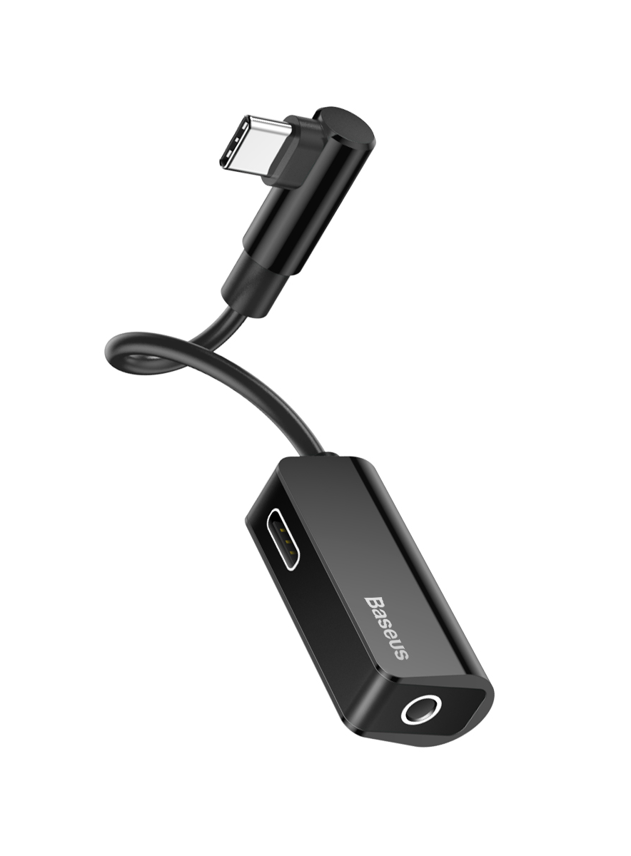 

Кабель (переходник) Baseus Type-C - Type-C - 3.5mm jack L45 12 см Черный (CATL45-01)