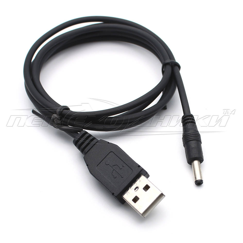 

Кабель питания USB to DC 3.5x1.35 мм, 1.8 м, Черный