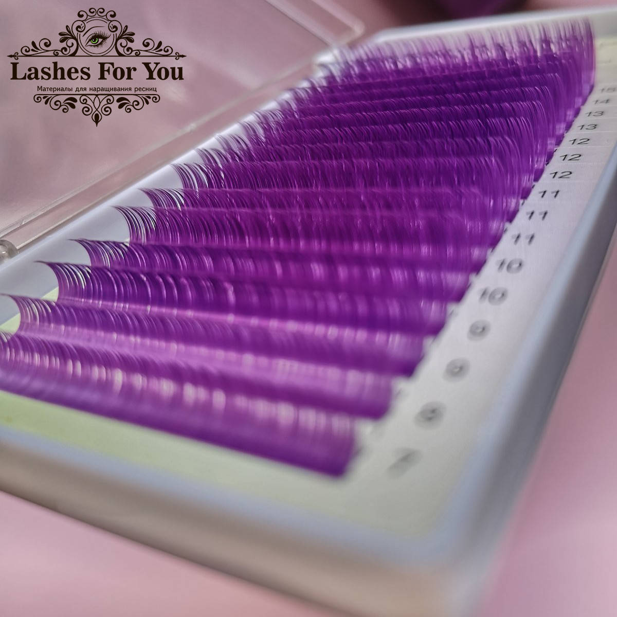 

Ресницы Нагараку Фиолетовые Микс C0.07