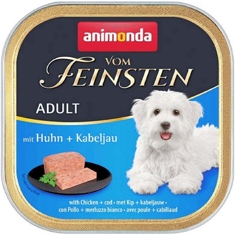 

Вологий корм для дорослих собак Animonda Vom Feinsten Adult курка та тріска 150 г