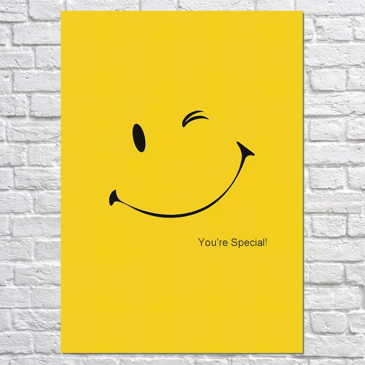 

Мотивационный плакат "Smile, you're special!". Размер 60x42см (A2). Глянцевая бумага