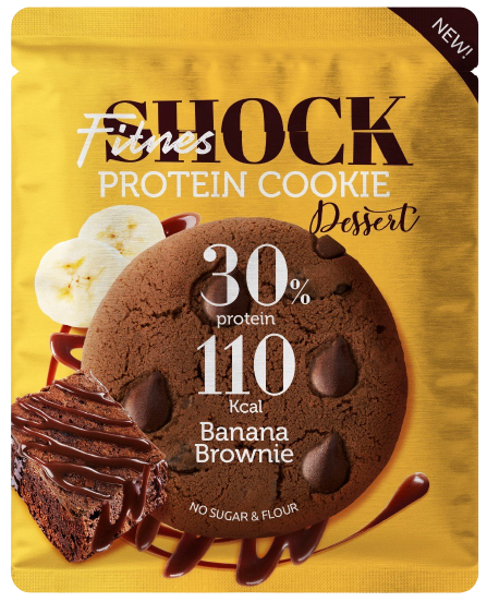 

Протеиновое печенье FitnesSHOCK Dessert Банановый Брауни (35 грамм)