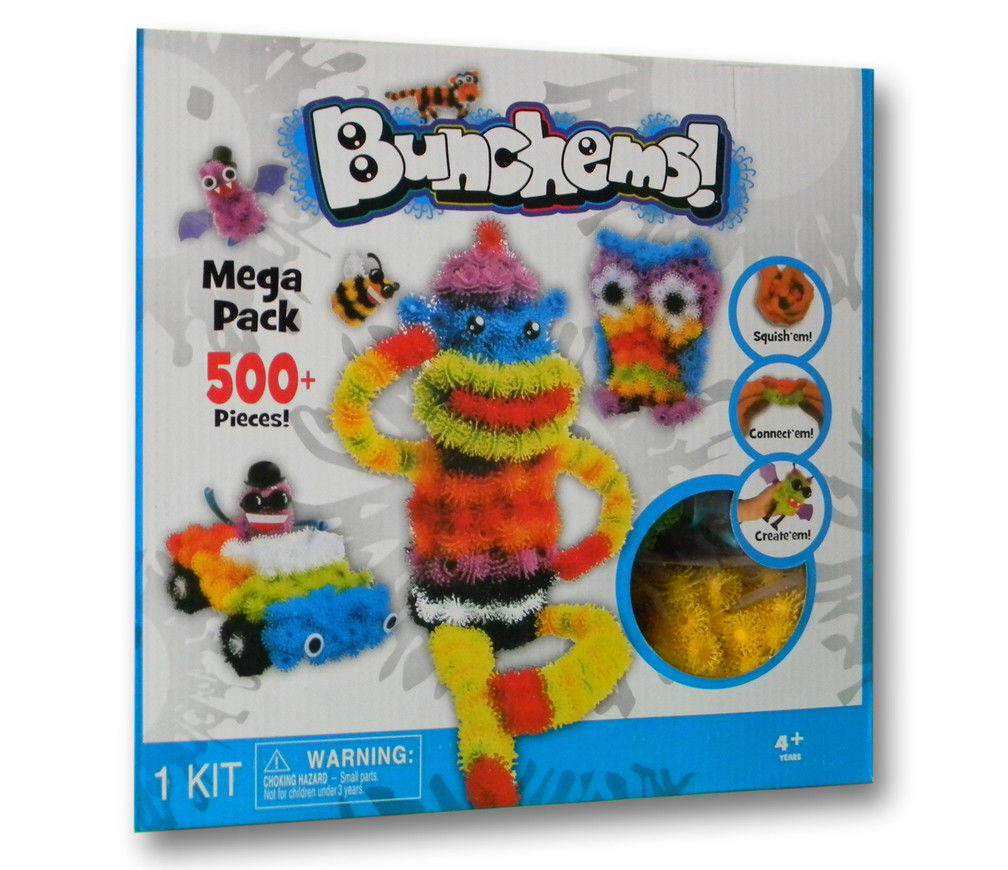 

Конструктор липучка BUNCHEMS 500 игрушка для всей семьи, Разные цвета
