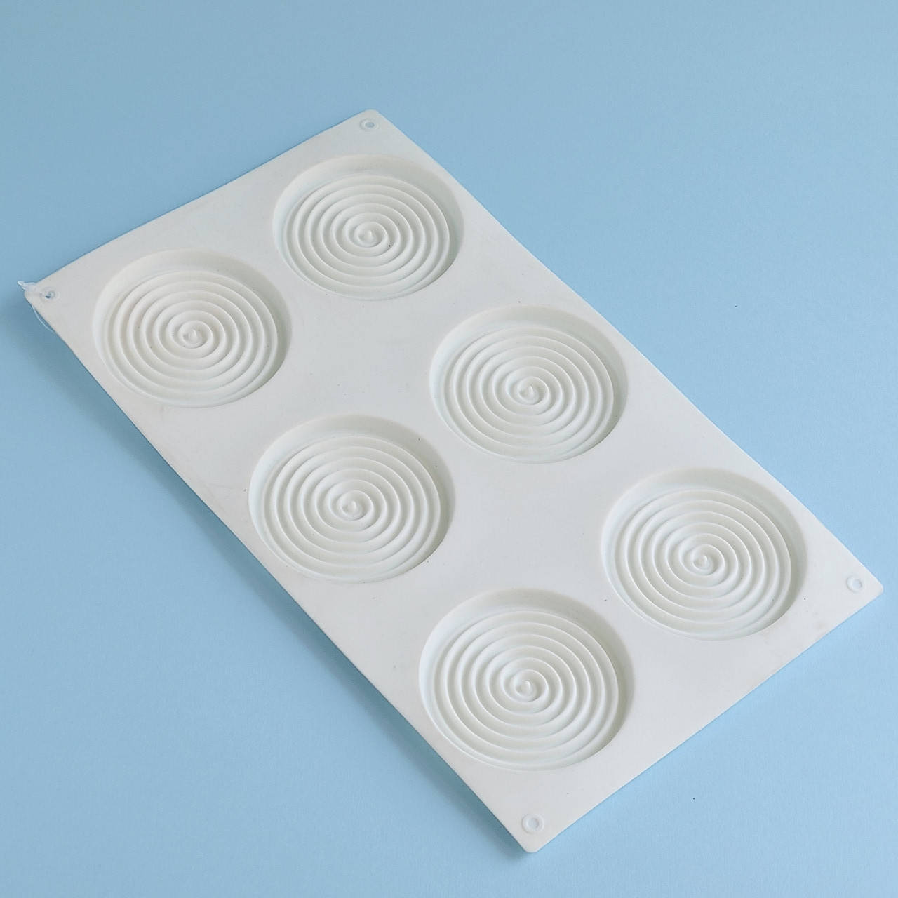 

Силиконовая форма Спиральные круги 6 шт