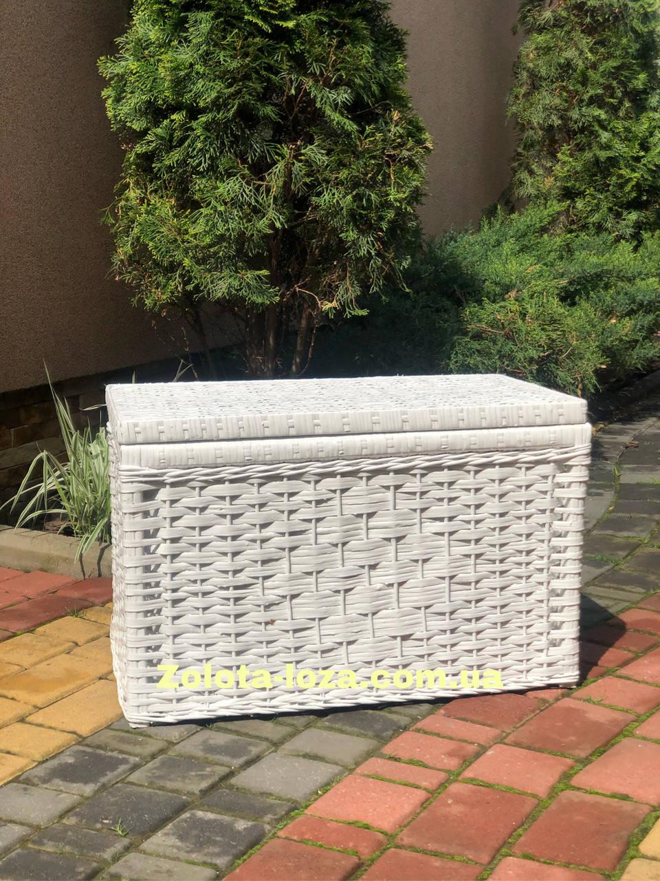 

Ящик плетёный для хранения. Арт:8332, Белый