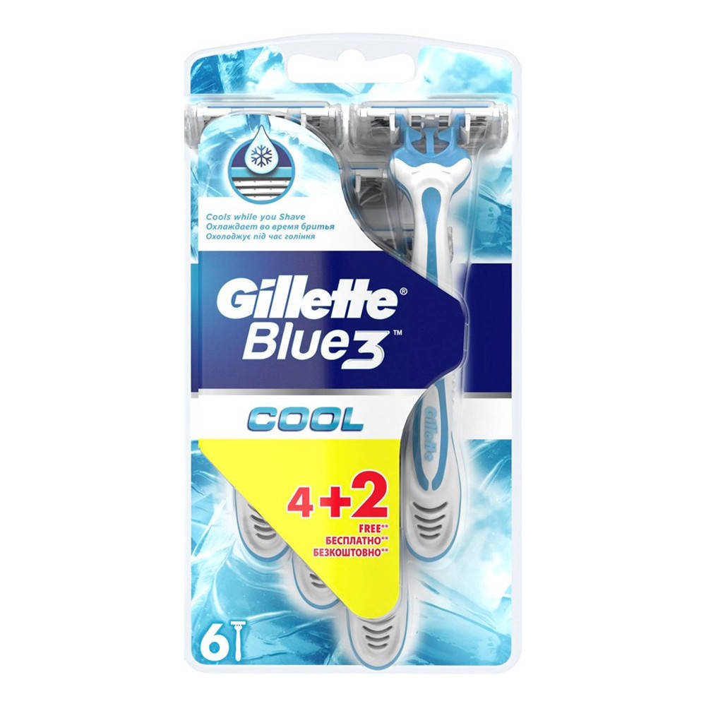 

Станок одноразовый Gillette Blue 3 Cool 6 шт (7702018457304), Синий