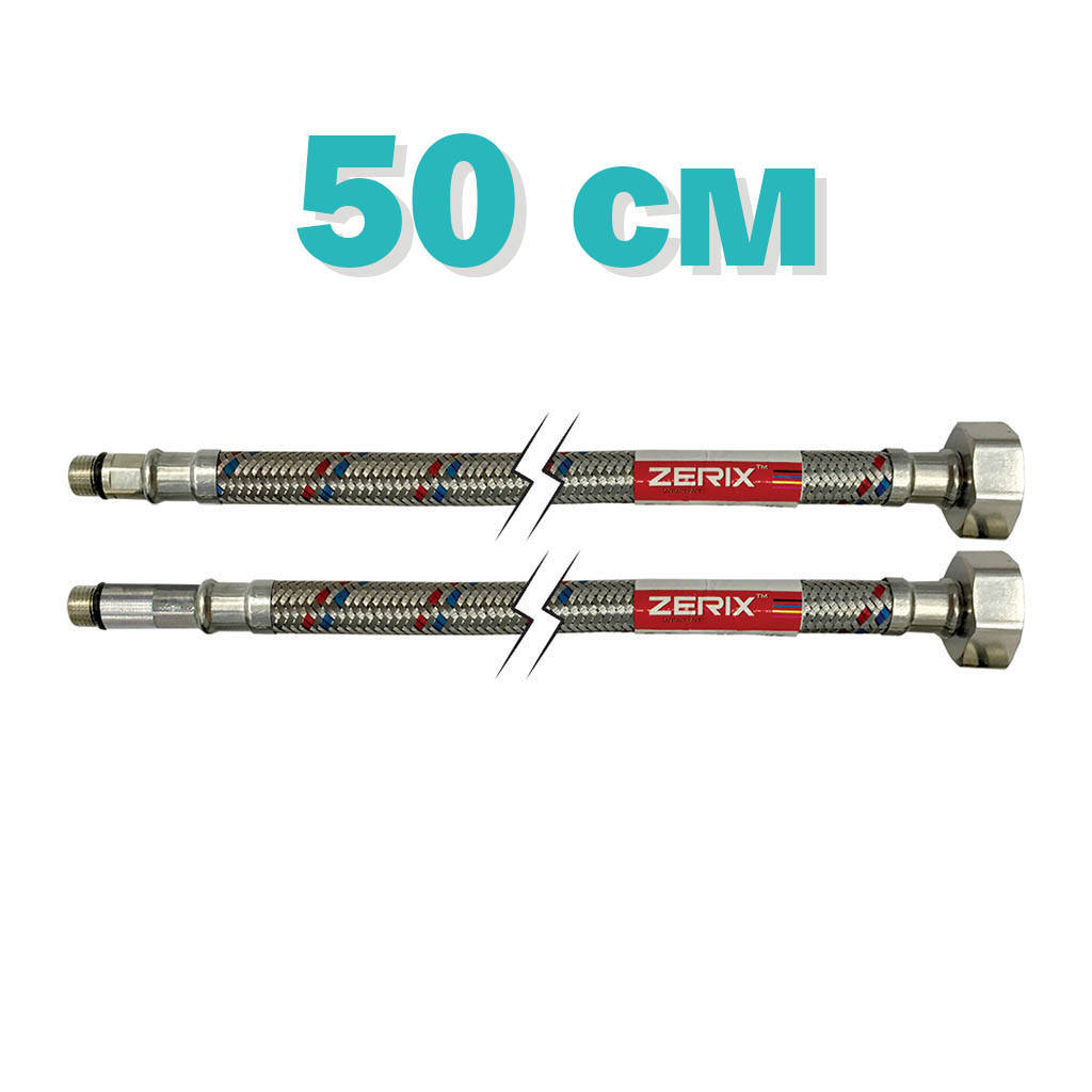 

Гибкая подводка (шланги в нержавеющей оплетке) M10-050 см ZERIX (ZX1573)