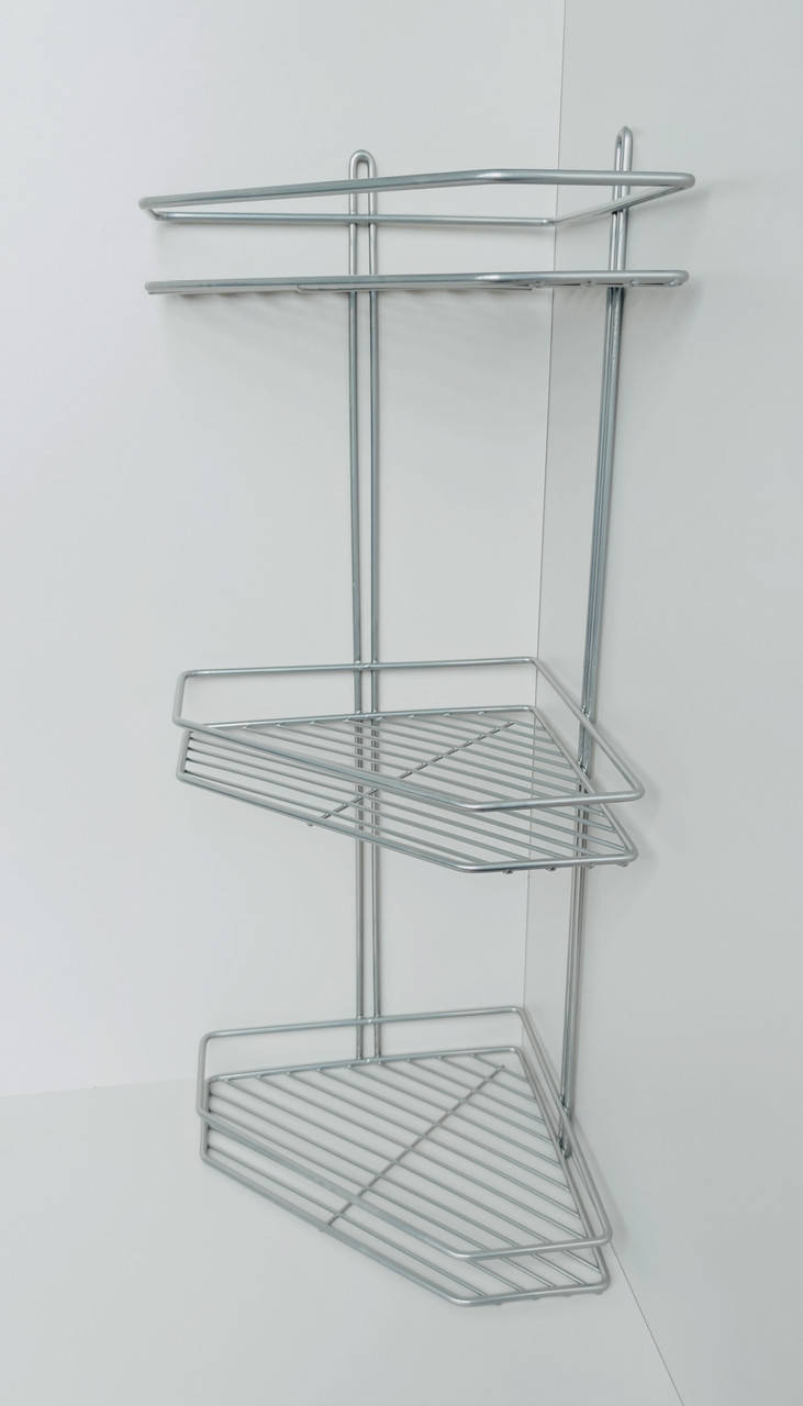 

Полка в ванную угловая металлическая 25см 3 яруса ПУ25322