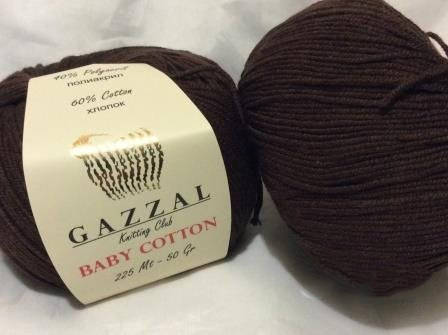 

Пряжа Gazzal BabyCotton 3436, Коричневый