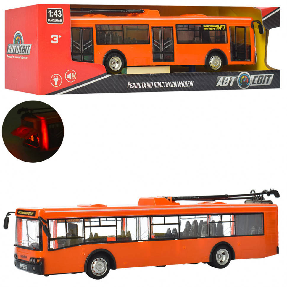 

Троллейбус игрушечный AS-1825 АвтоСвіт 1:43, World-of-Toys