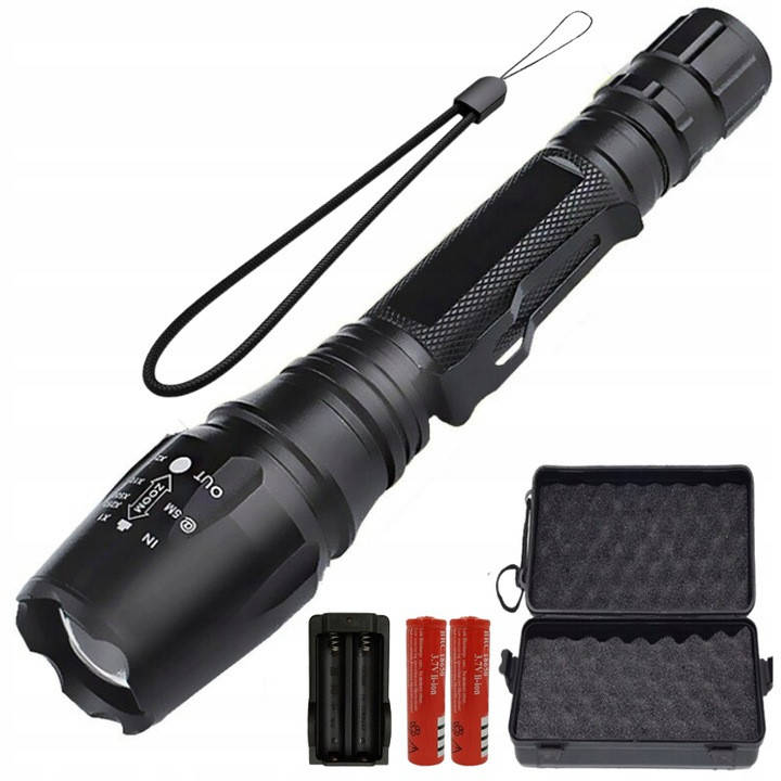 

Ручной тактический фонарь ACTIC LIGHT ZOOM CREE T6 Польша, Черный