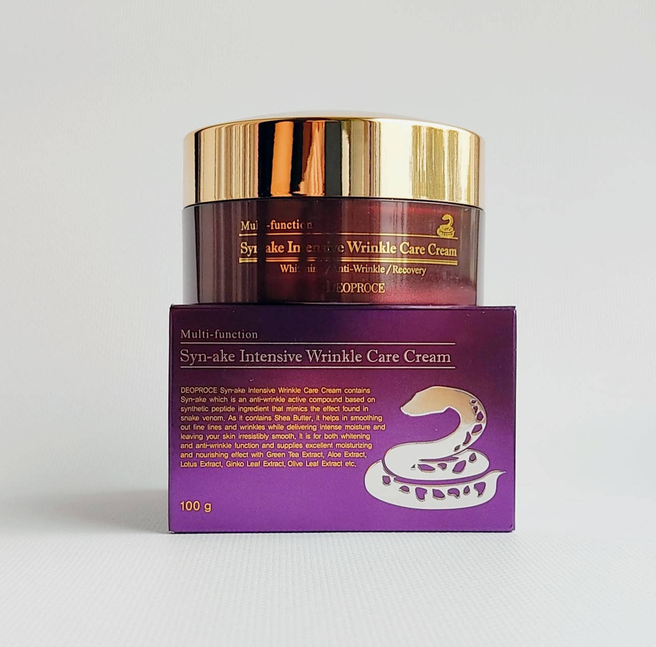 

Крем для лица омолаживающий со змеиным пептидом Deoproce Syn-Ake Intensive Wrinkle Care Cream 100мл