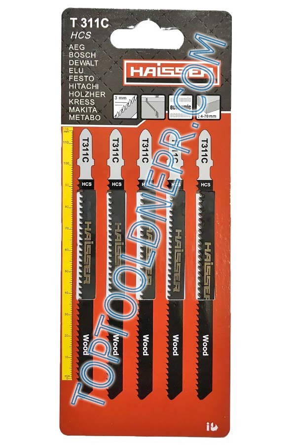 

Пилки для лобзика по дереву HAISSER Т311С длинные