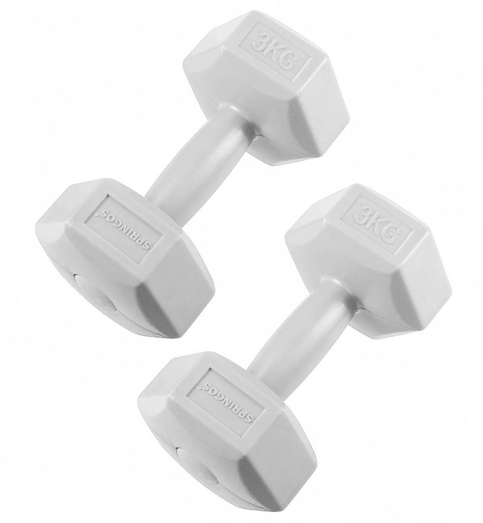 

Гантели Springos Hex 2 x 3 кг FA1034, Серый