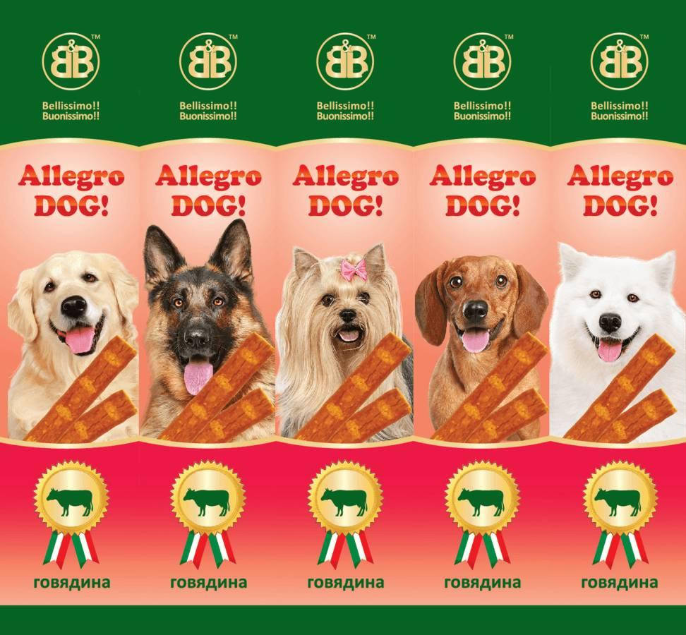 

Колбаски для собак Allegro Dog с говядиной 5х10 г