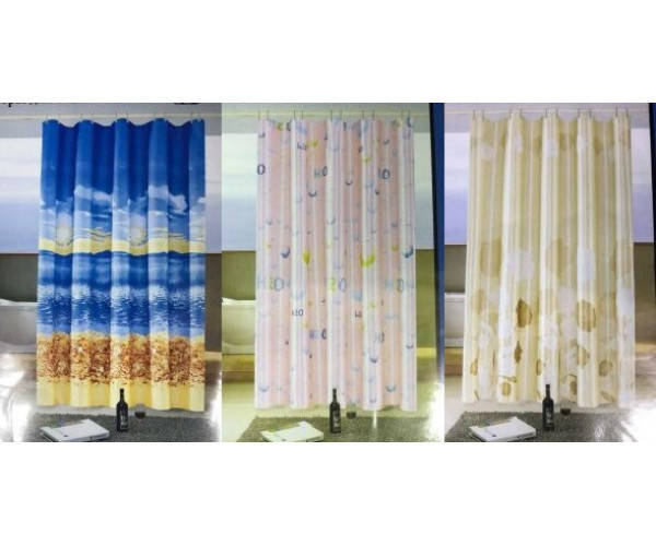 

Штора для ванної кімнати та душу, з кільцями, з Рeva матеріалу,180*180 см