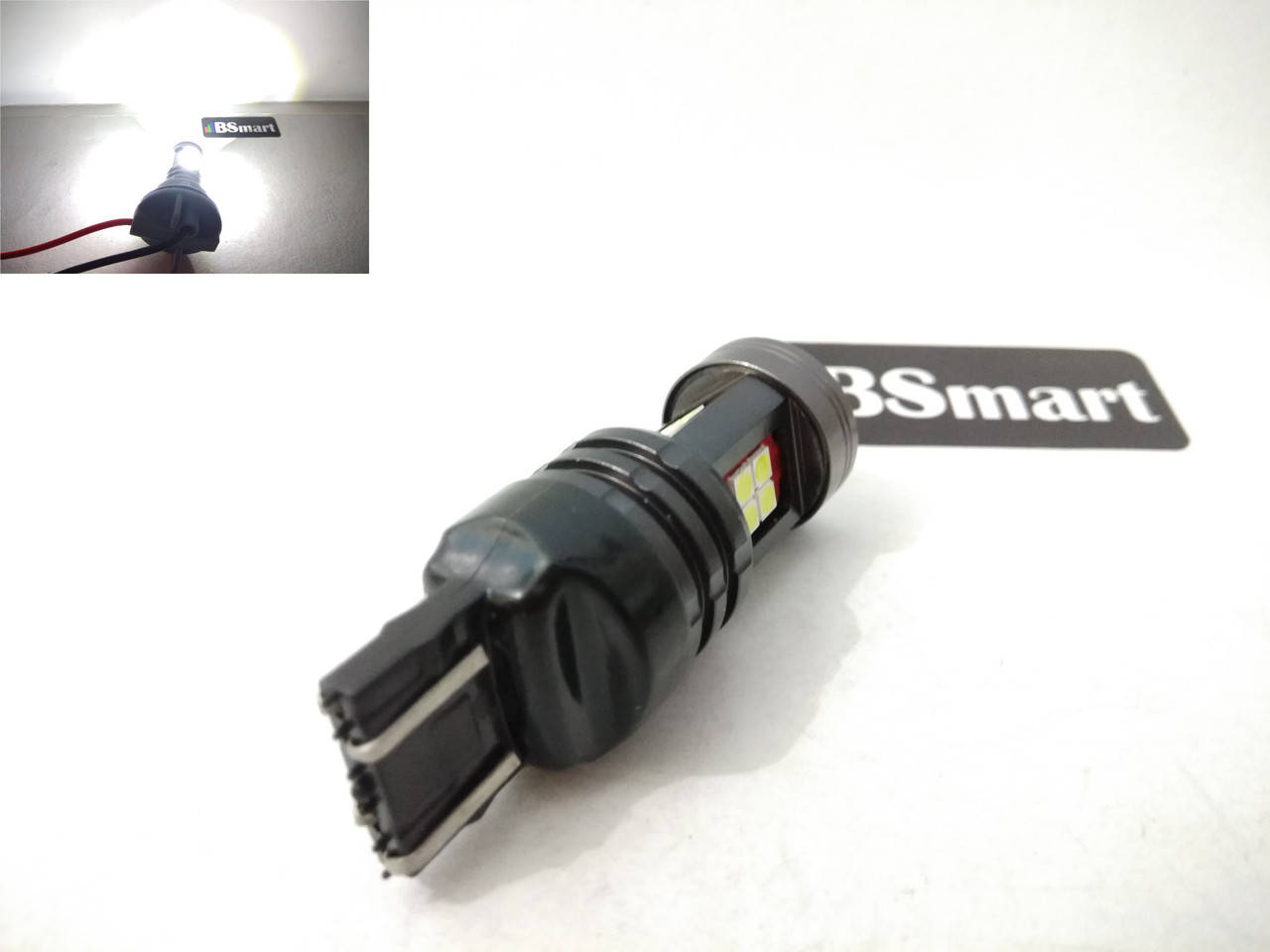 

Автолампа светодиодная LED BSmart T8 13SMD, 7443, W21/5W, T20, 10-50В, Белый