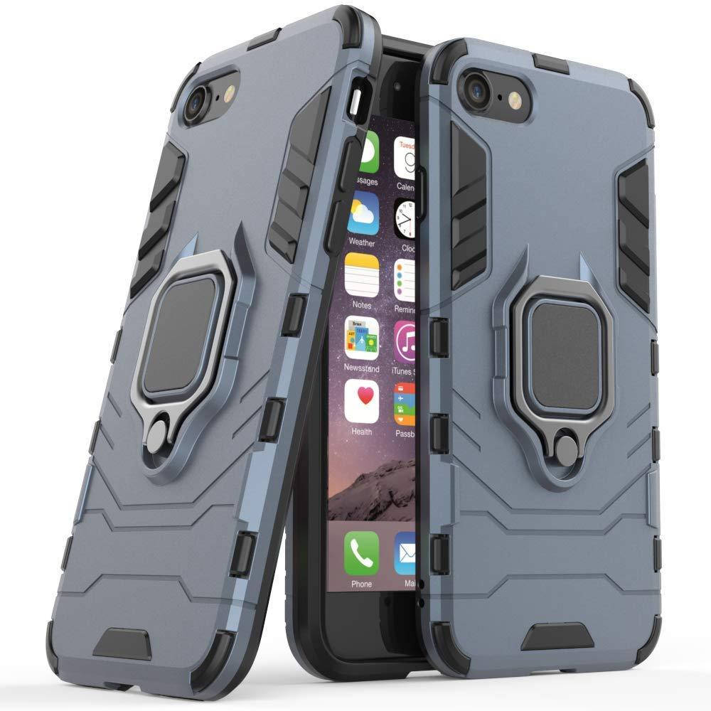 

Чехол Iron Ring для Iphone SE 2020 бронированный Бампер с подставкой Dark-Blue