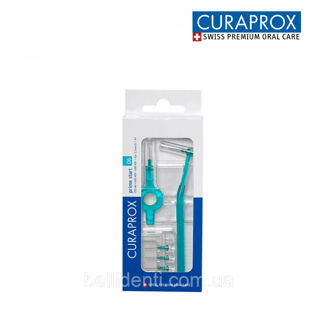 

Набор межзубных ершиков Curaprox Prime Start CPS 06 (5 шт + 2 держателя), 1 уп