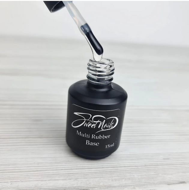 

Каучуковая база для гель лака и геля Sweet Nails Multi Rubber Base прозрачная 15мл