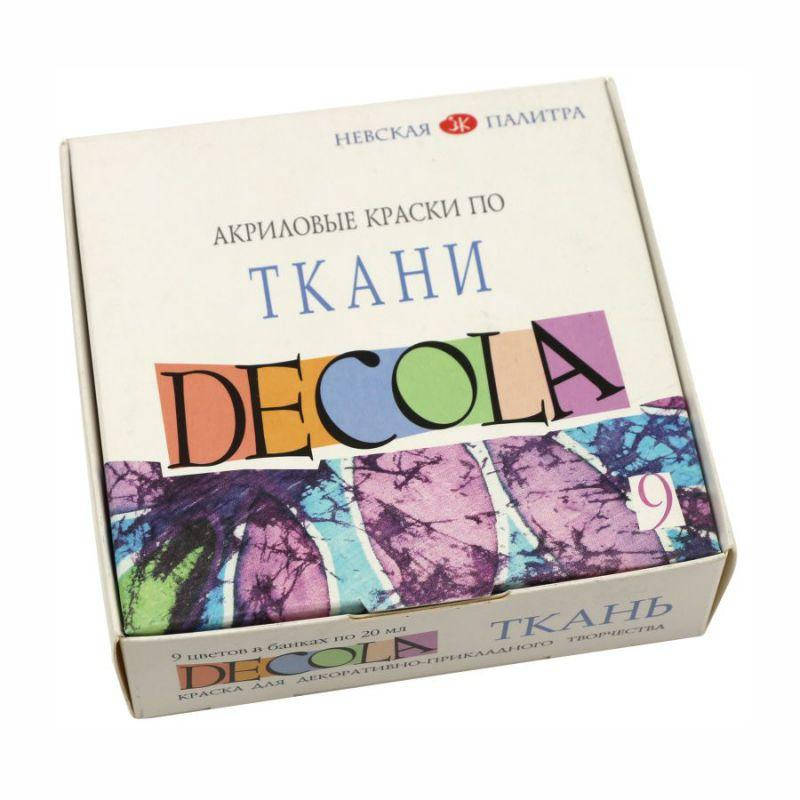 

Набір акр.фарб ''Deсola'', по тканині 9кол., 20мл.
