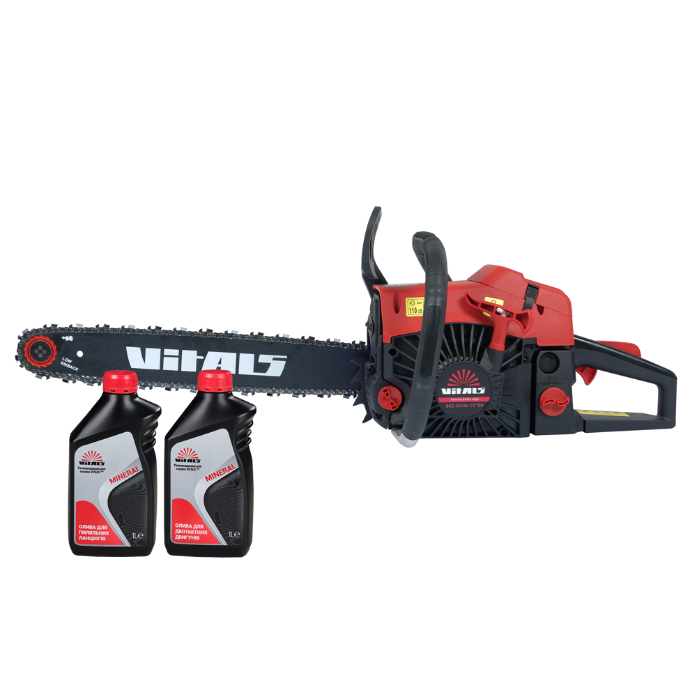 

Бензопила Vitals BKZ 4518n 15“ Kit + 2 масла