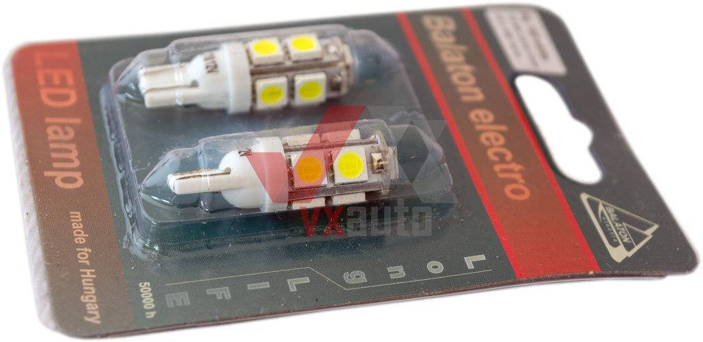 

Лампа б/ц T10 12V W2,1x9,5d LED 144lm Balaton (1-конт.) Блистер 2 шт