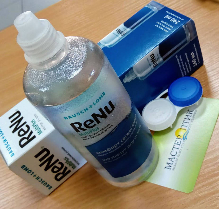 

Розчин для контактних лінз, Bausch + Lomb, ReNu Multiplus, 240 мл