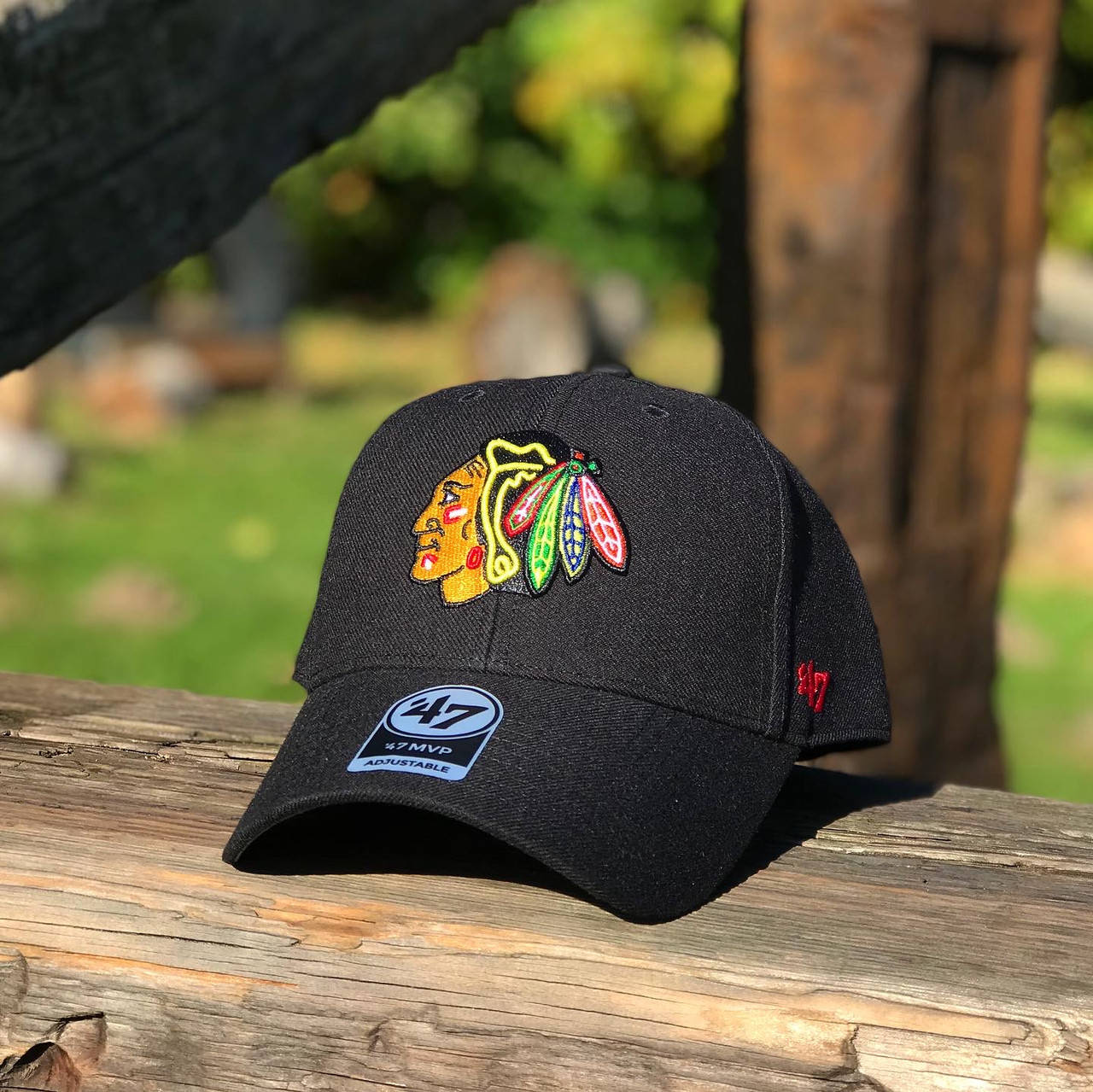 

Оригинальная черная кепка 47 Brand NHL Chicago Blackhawks MVP Snapback H-MVP04WBV-BKA, Черный