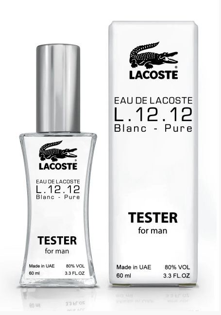 

Тестер мужской Lacoste eau de lacoste L.12.12 Blanc 60 мл. (Мужской парфюм Лакост Белые)/Парфюмированная вода