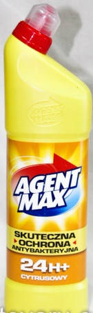 

Средство для чистки унитаза Agent Max цитрус антибактериальное