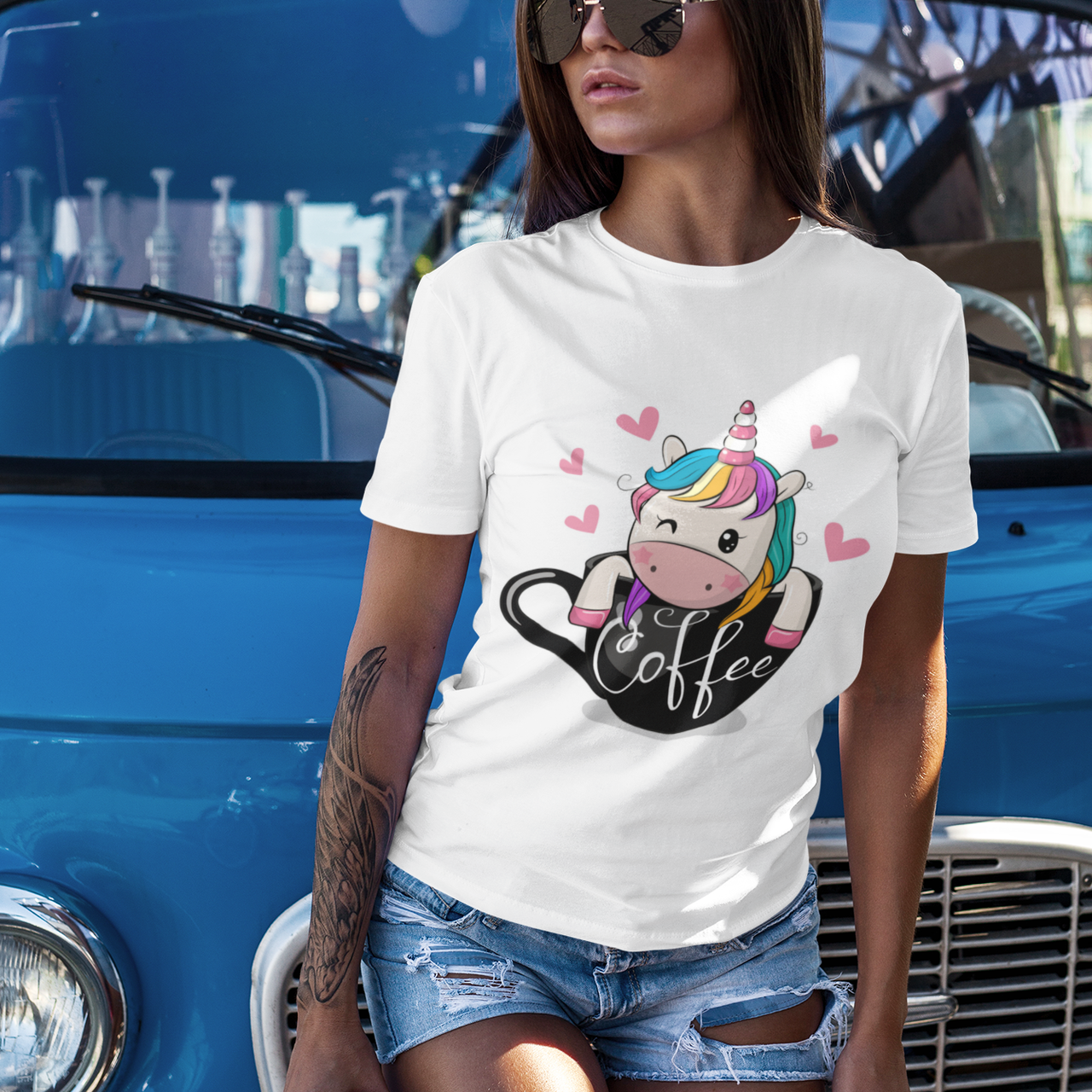 

Футболка Единорог и Кофе XL