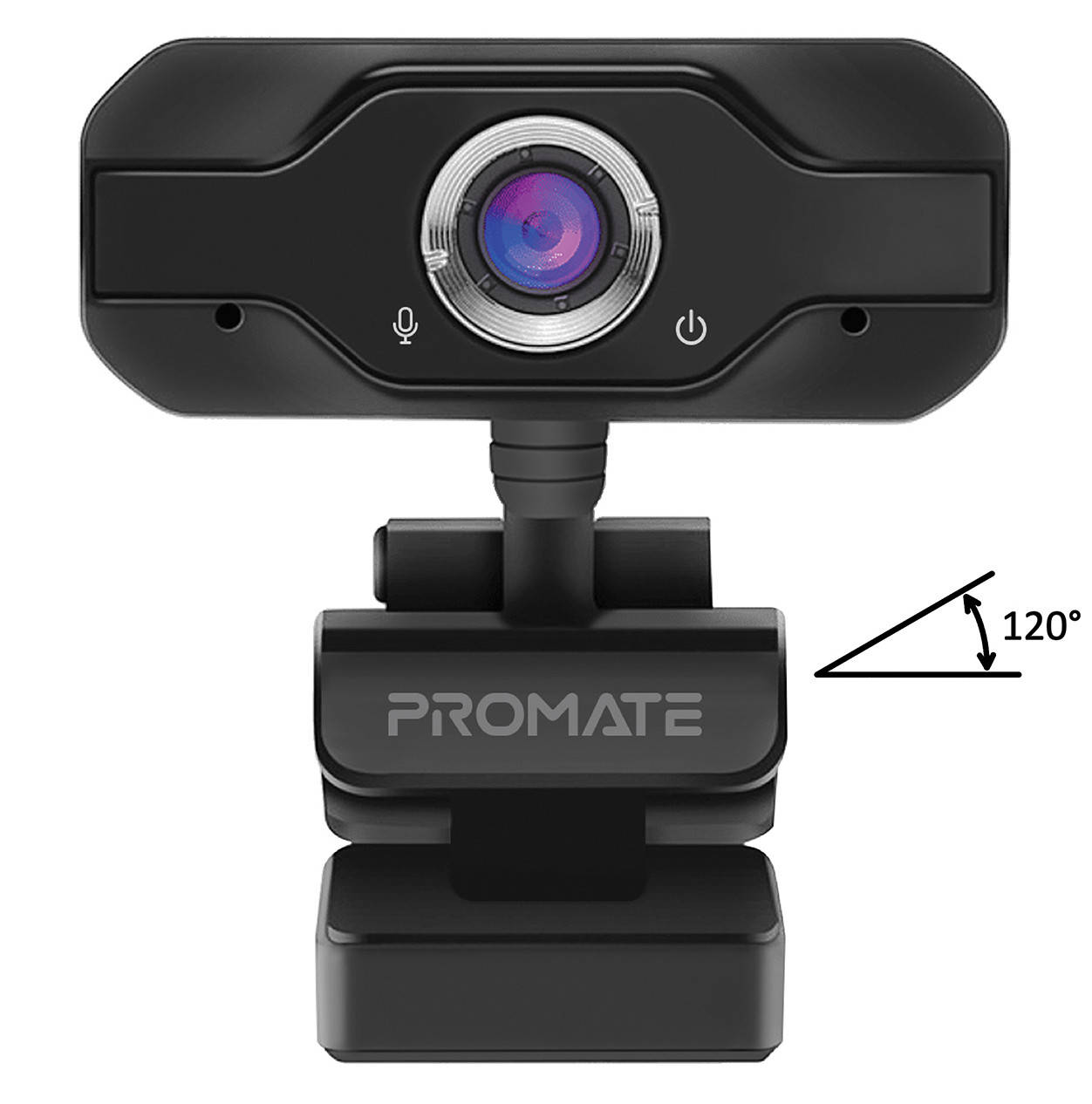 

Веб-камера с ручным фокусом Promate ProCam-1 FullHD USB Black, Черный