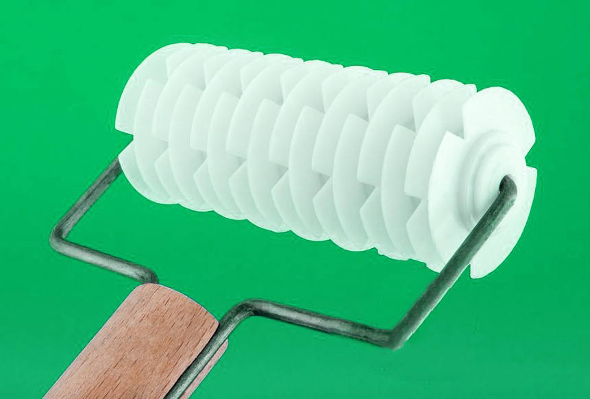 

Валик для нарезки теста сеткой с деревянной ручкой