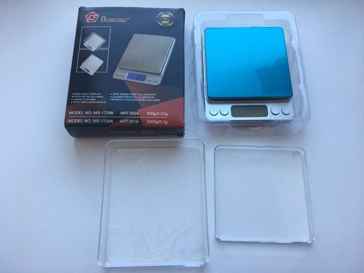 

Ювелирные электронные весы 3000gr/0.1gr BIG MS 1729A Domotec