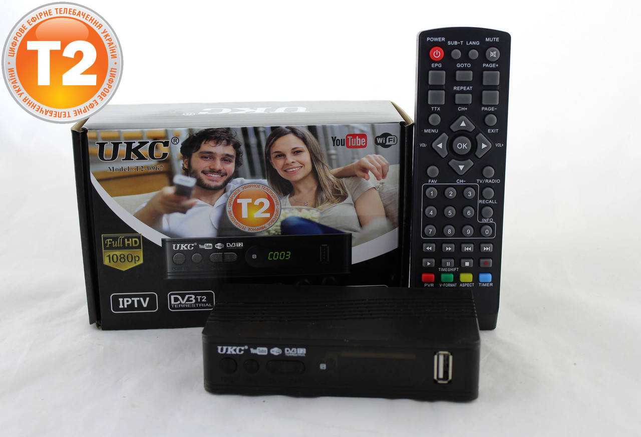 

TV тюнер Т2 приемник для цифрового ТВ, DVB-Т2 UKC тв тюнер, т2 приставка 12 Вольт для автомобиля