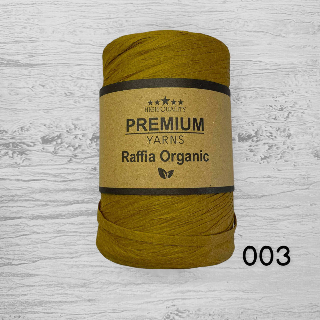 

Premium Yarns Raffia Organic / Раффія Органік 003, темная солома