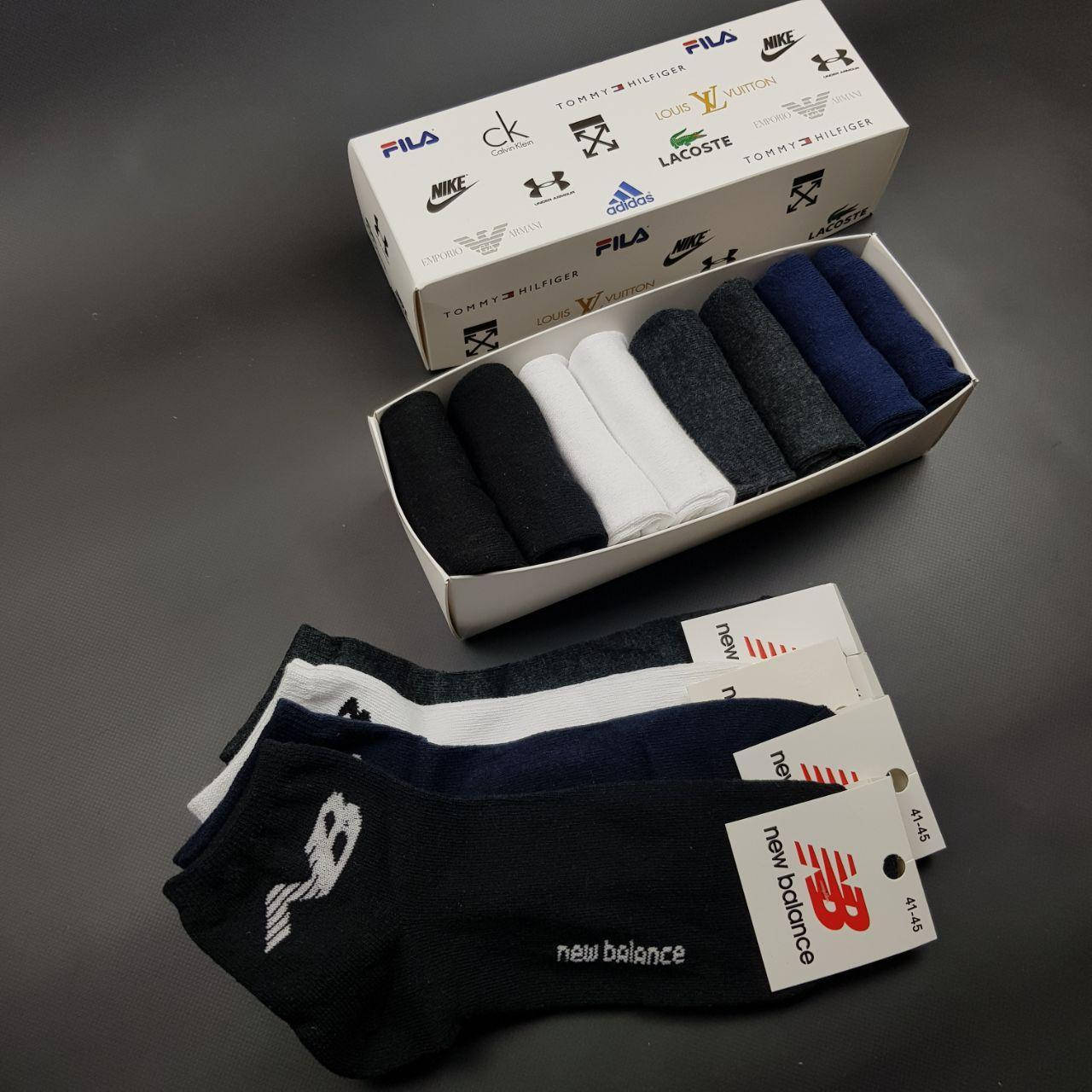 

Набор средних мужских носков New Balance 8 пар хлопок в коробке