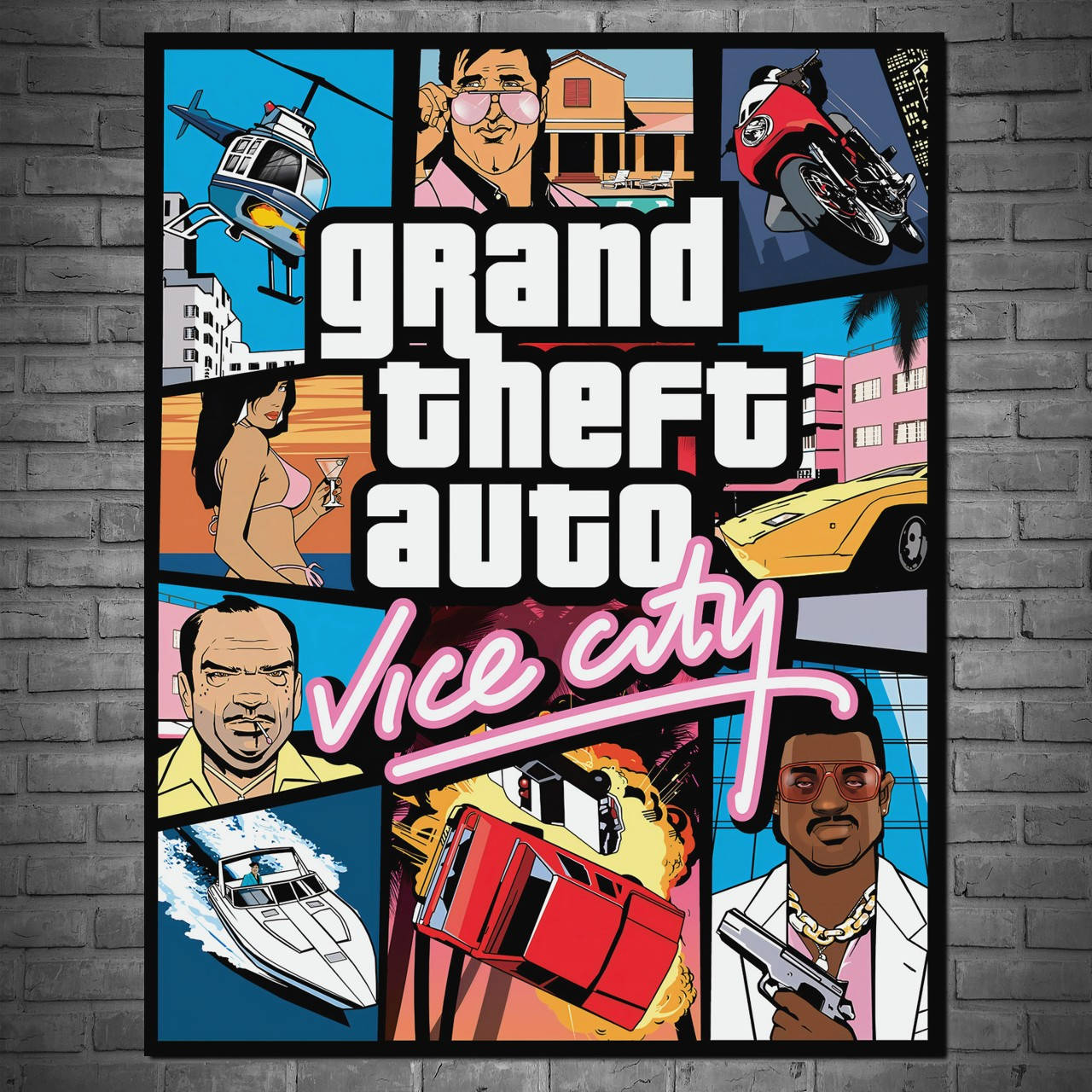 

Плакат "ГТА, Большая автокража, Grand Thief Auto, GTA Vice City" (артикул 3627) 60, Матовая, 47