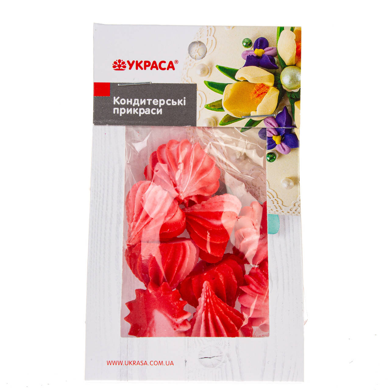 

Безе d=25 мм (9 шт) красно-розовое