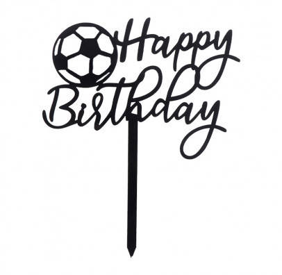 

Топпер Happy Birthday футбольный мяч, Черный